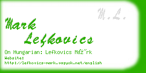 mark lefkovics business card